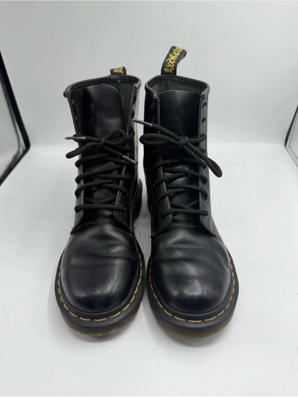 Dr. Martens Black 1460 Bex Smooth Leather Ankle Boots Size 6 Women